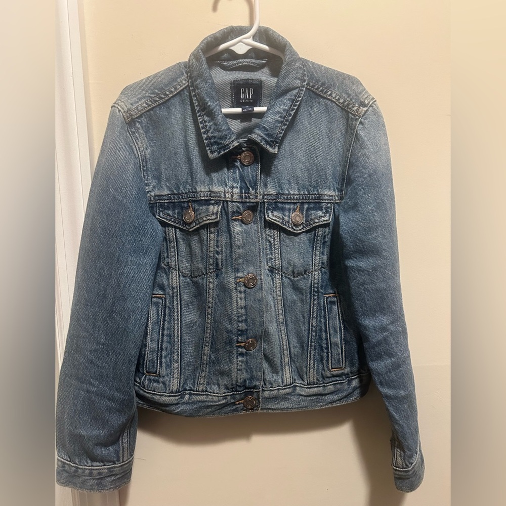 Gap Kids 1969 Size 8 Medium Denim Snap Long Sleeve Jacket w/ Pockets